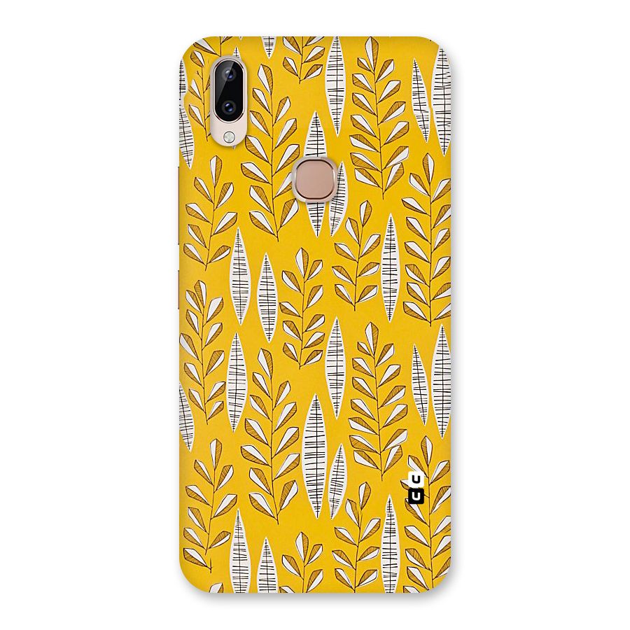 Yellow Leaf Pattern Back Case for Vivo Y83 Pro