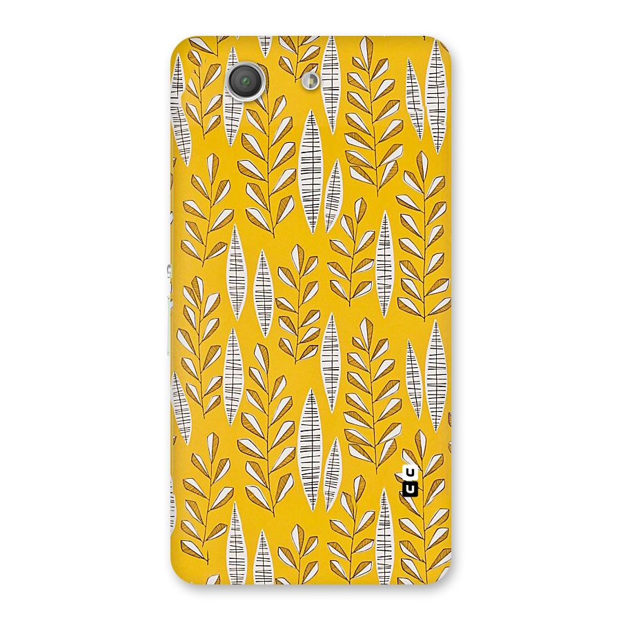 Yellow Leaf Pattern Back Case for Xperia Z3 Compact