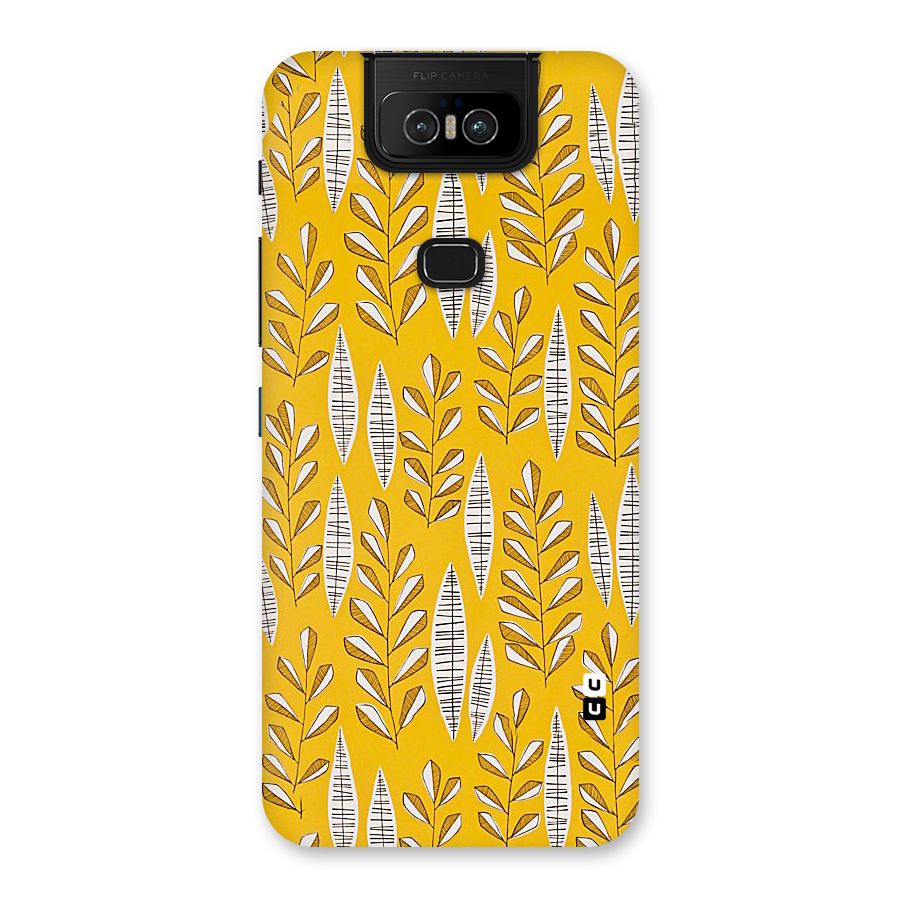 Yellow Leaf Pattern Back Case for Zenfone 6z