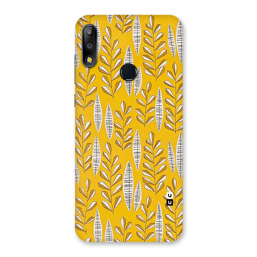 Yellow Leaf Pattern Back Case for Zenfone Max Pro M2
