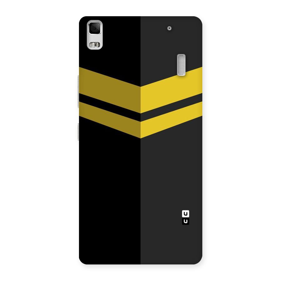 Yellow Lines Back Case for Lenovo K3 Note