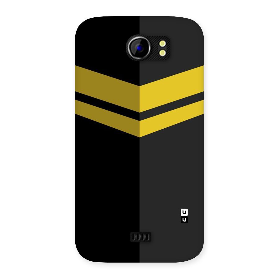Yellow Lines Back Case for Micromax Canvas 2 A110