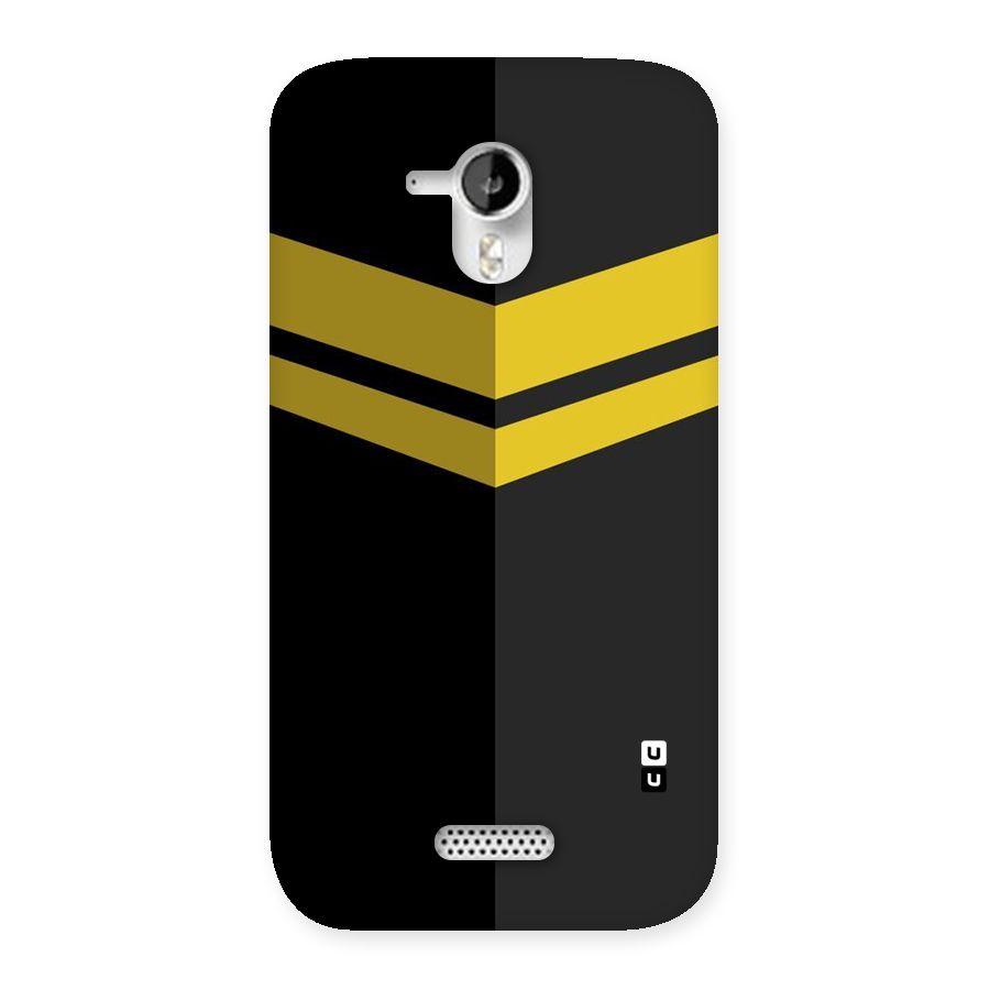 Yellow Lines Back Case for Micromax Canvas HD A116
