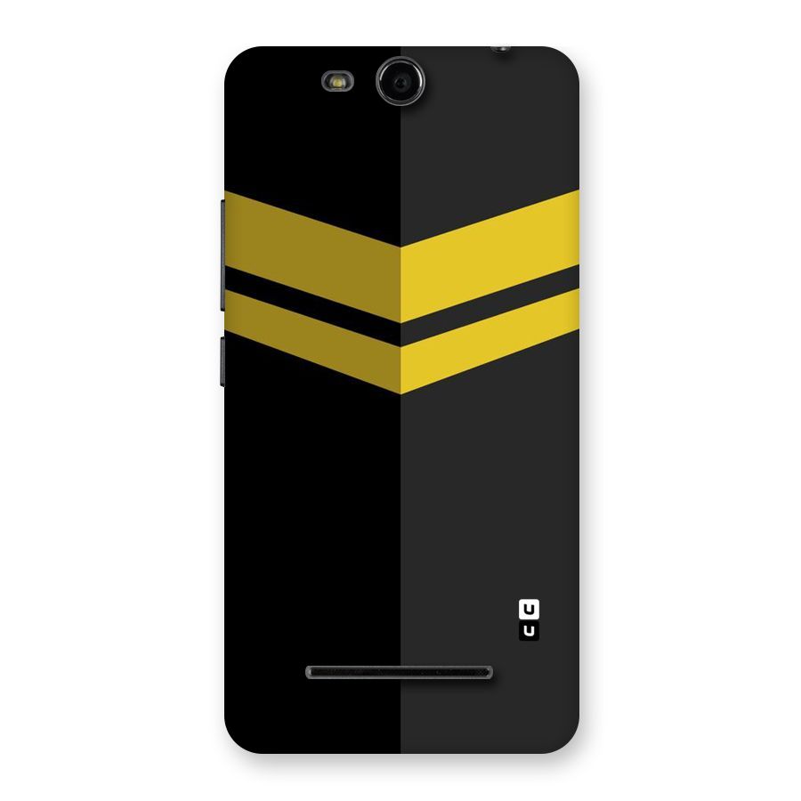 Yellow Lines Back Case for Micromax Canvas Juice 3 Q392