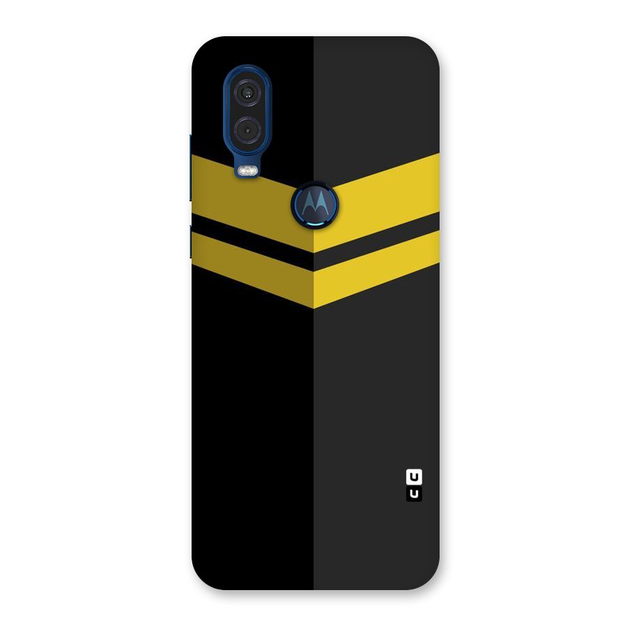 Yellow Lines Back Case for Motorola One Vision
