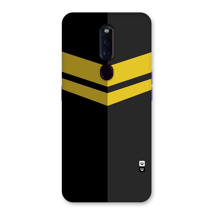 Yellow Lines Back Case for Oppo F11 Pro