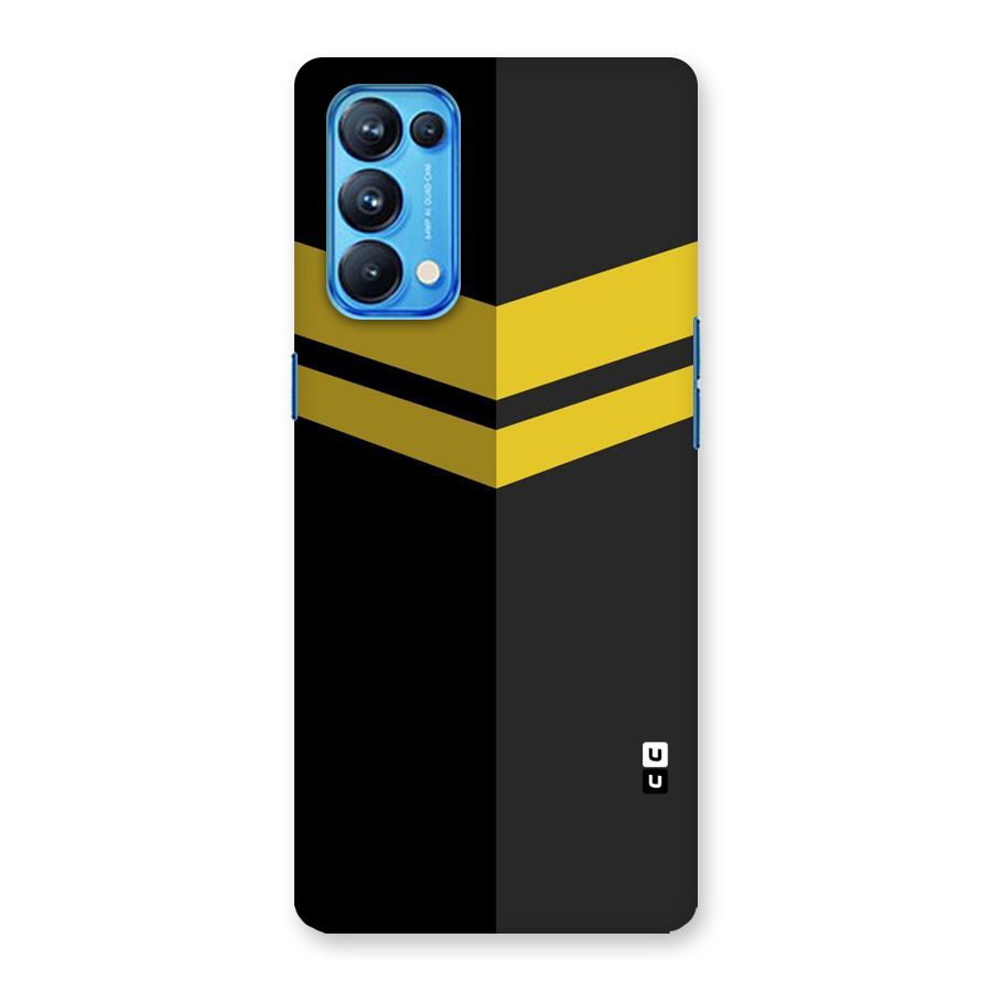 Yellow Lines Back Case for Oppo Reno5 Pro 5G