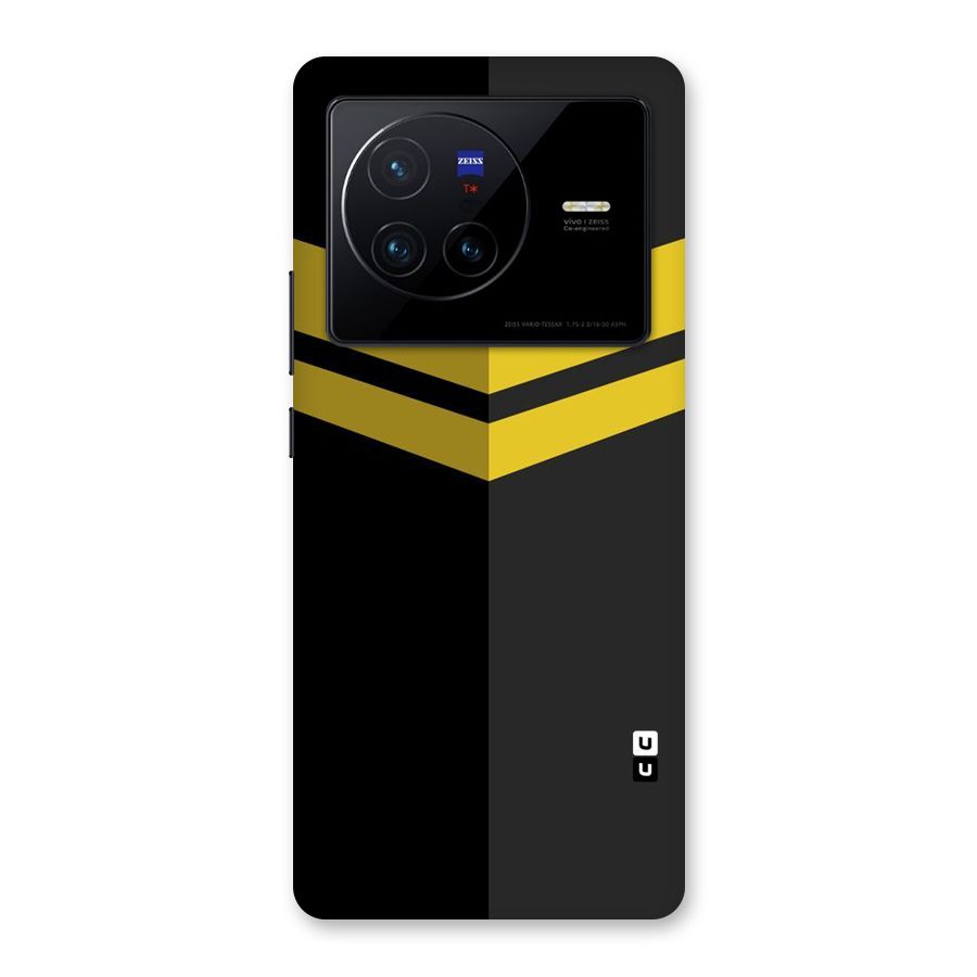Yellow Lines Back Case for Vivo X80