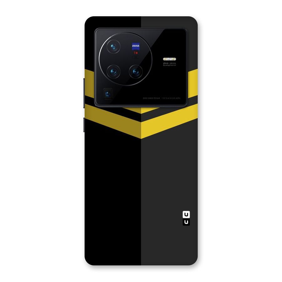 Yellow Lines Back Case for Vivo X80 Pro