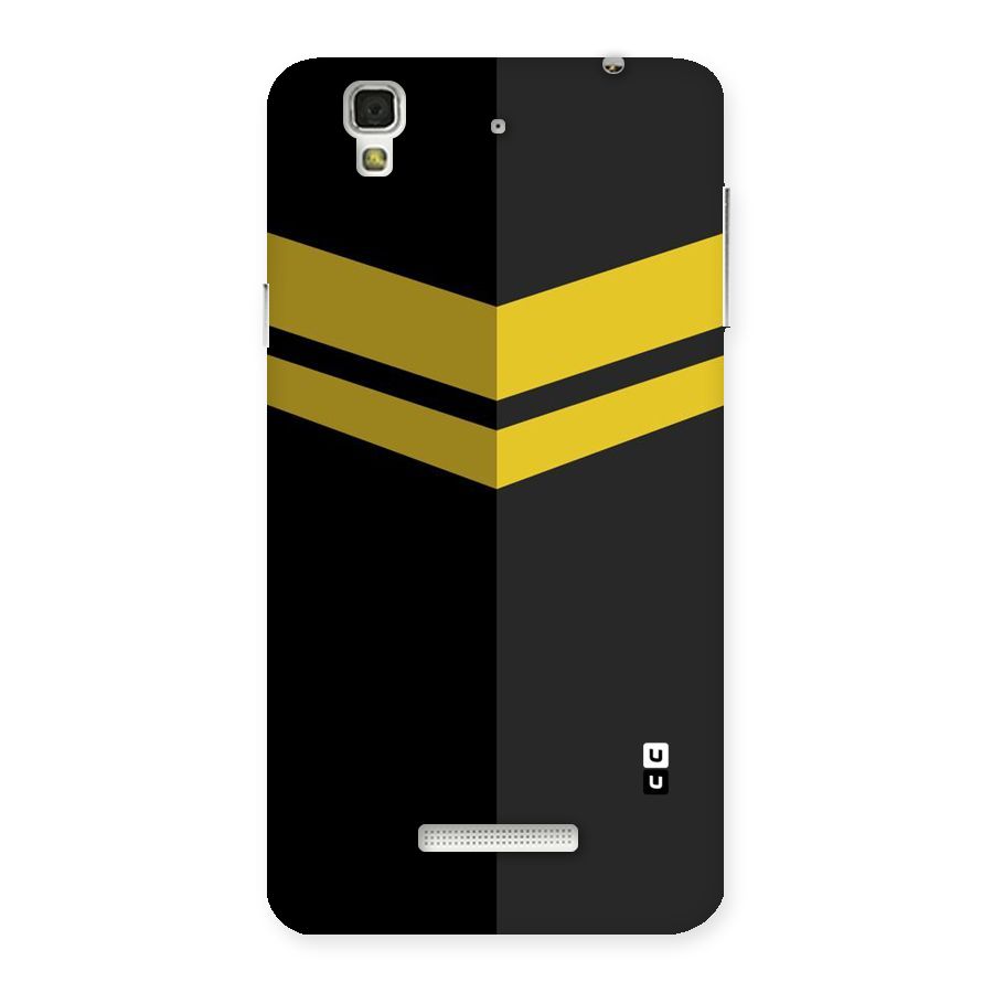 Yellow Lines Back Case for Yu Yureka