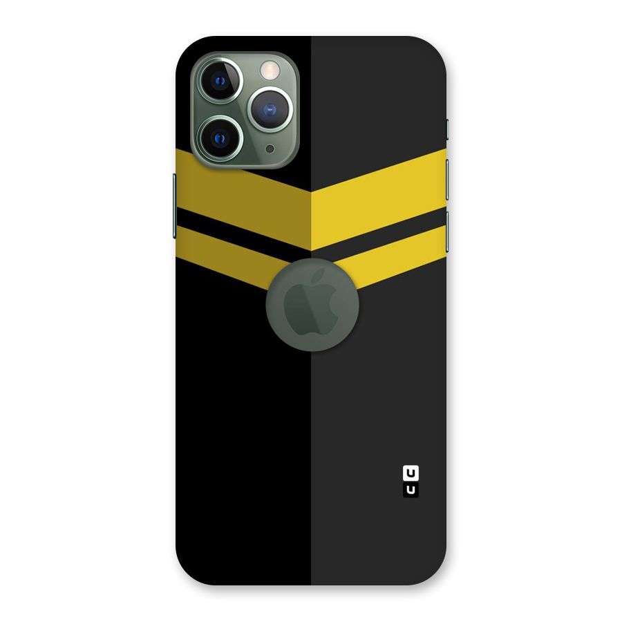 Yellow Lines Back Case for iPhone 11 Pro Logo  Cut