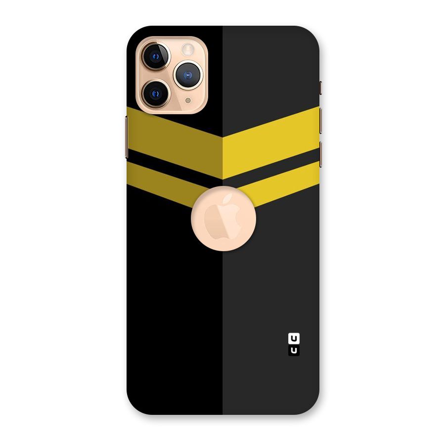 Yellow Lines Back Case for iPhone 11 Pro Max Logo Cut