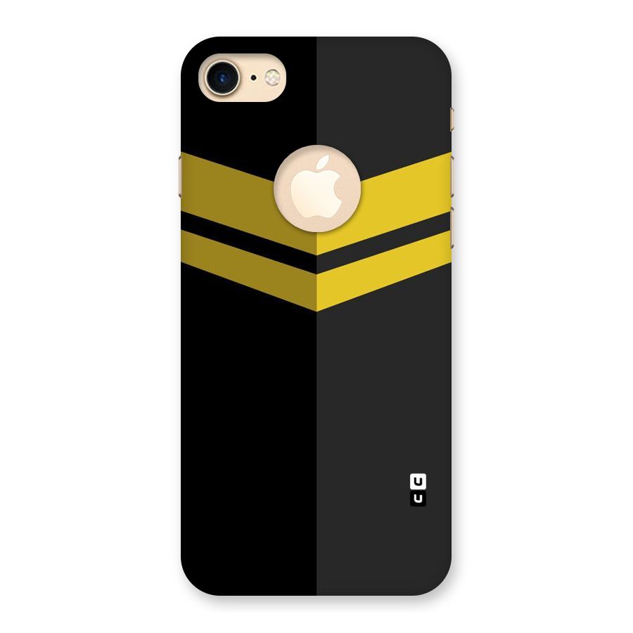 Yellow Lines Back Case for iPhone 7 Logo Cut