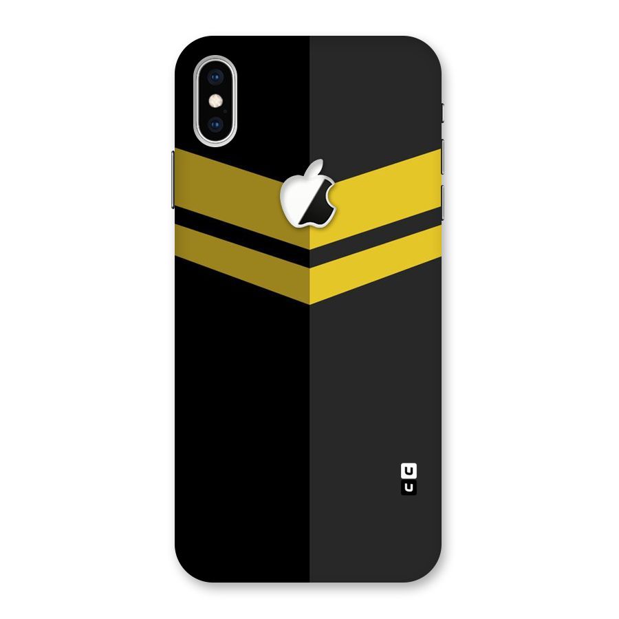 Yellow Lines Back Case for iPhone XS Max Apple Cut