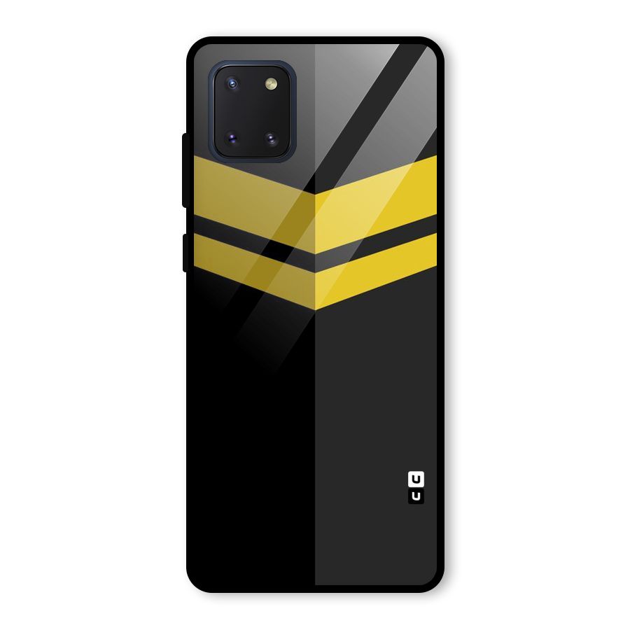 Yellow Lines Glass Back Case for Galaxy Note 10 Lite