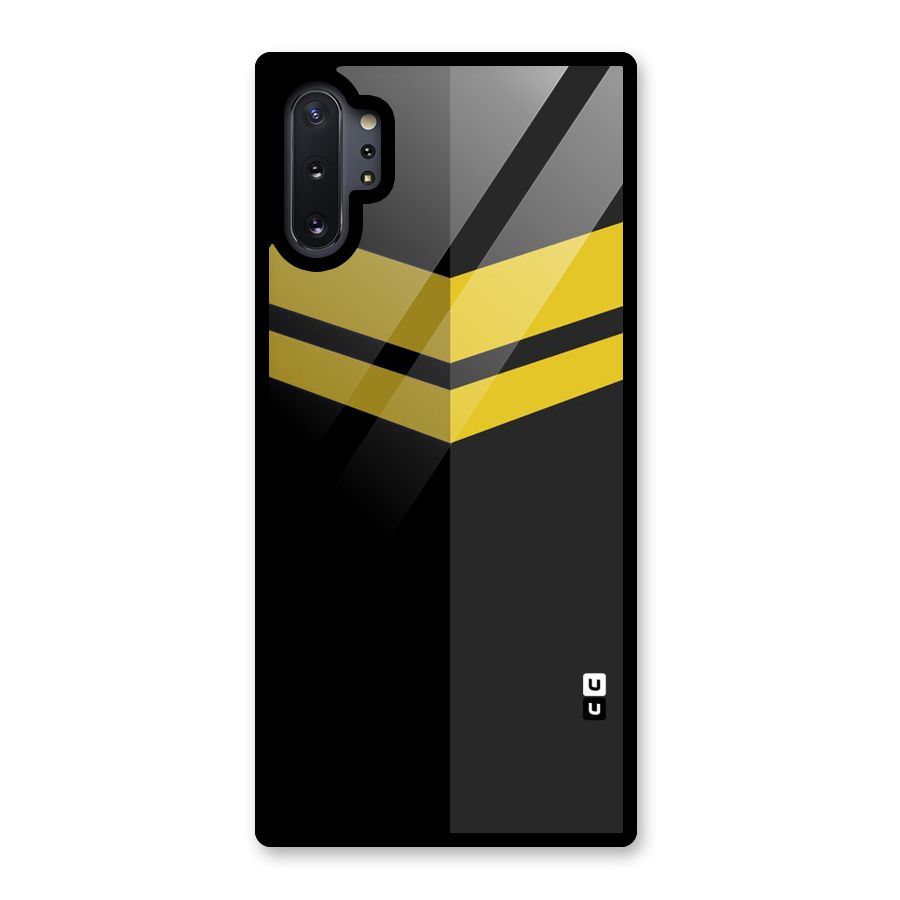 Yellow Lines Glass Back Case for Galaxy Note 10 Plus