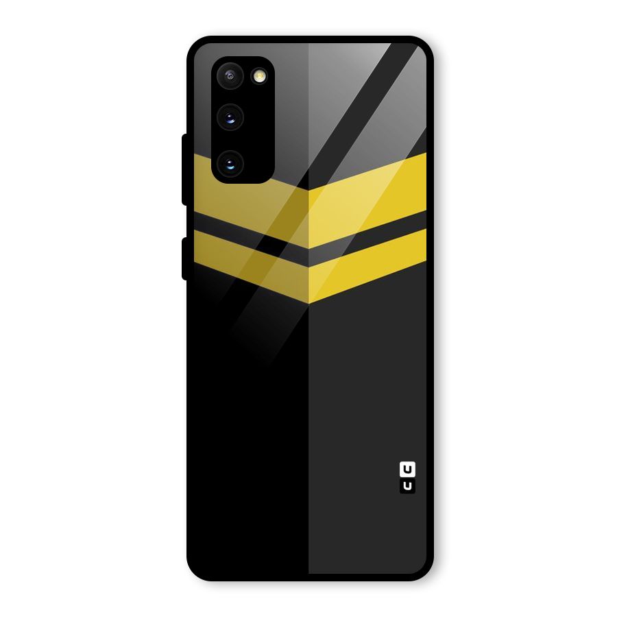 Yellow Lines Glass Back Case for Galaxy S20 FE