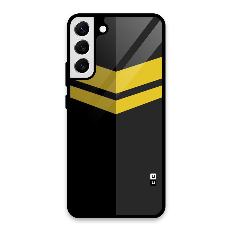 Yellow Lines Glass Back Case for Galaxy S22 Plus 5G
