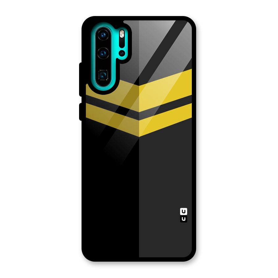 Yellow Lines Glass Back Case for Huawei P30 Pro