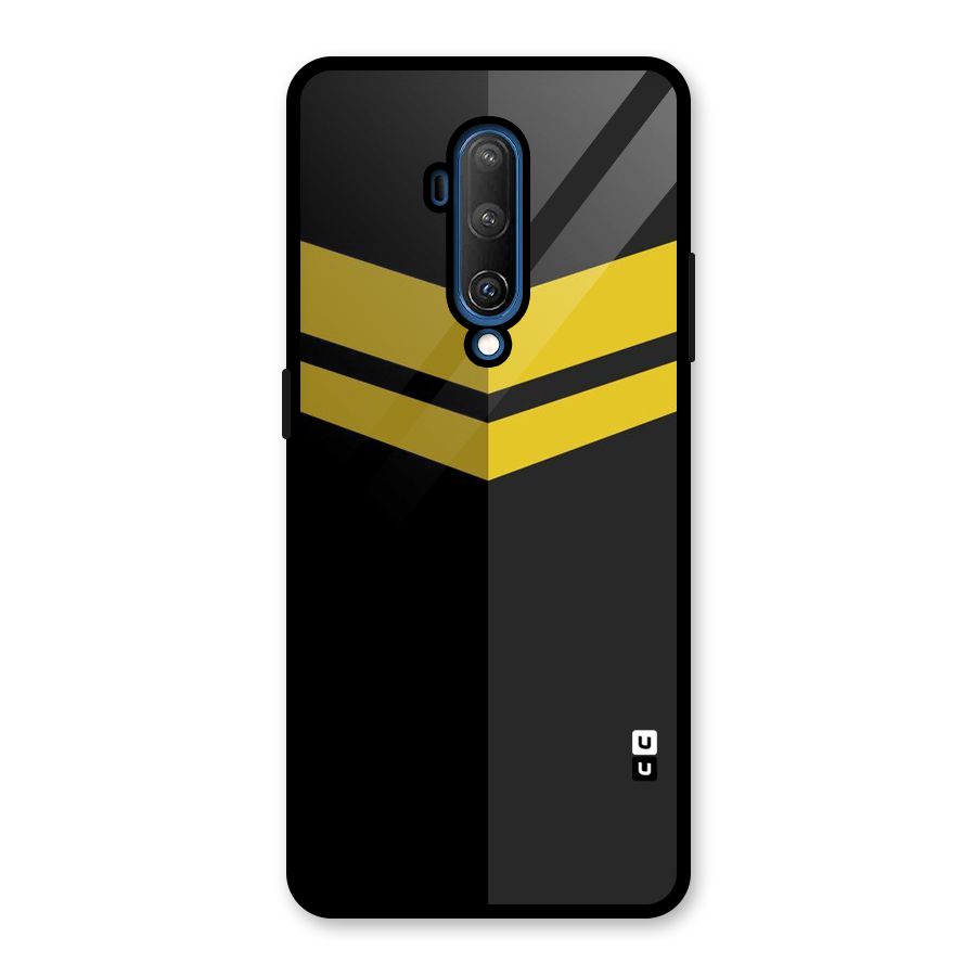 Yellow Lines Glass Back Case for OnePlus 7T Pro