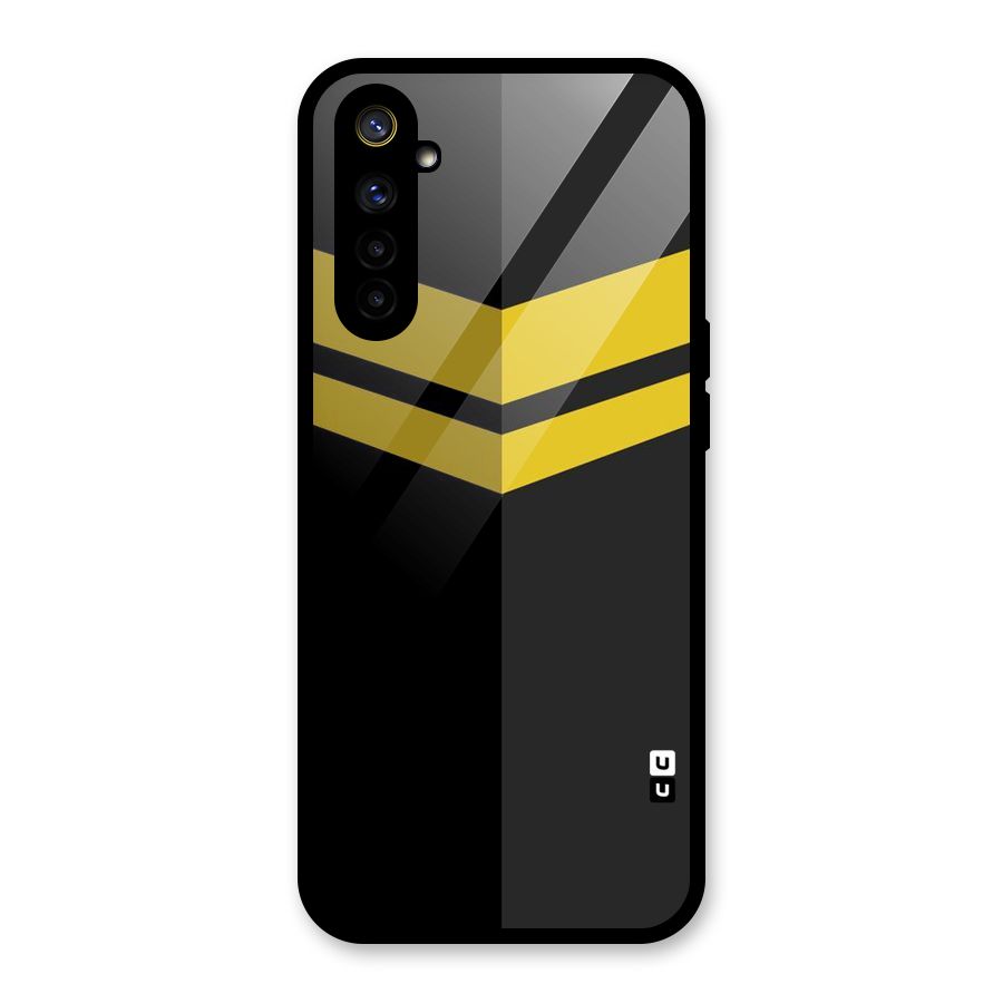 Yellow Lines Glass Back Case for Realme 6i