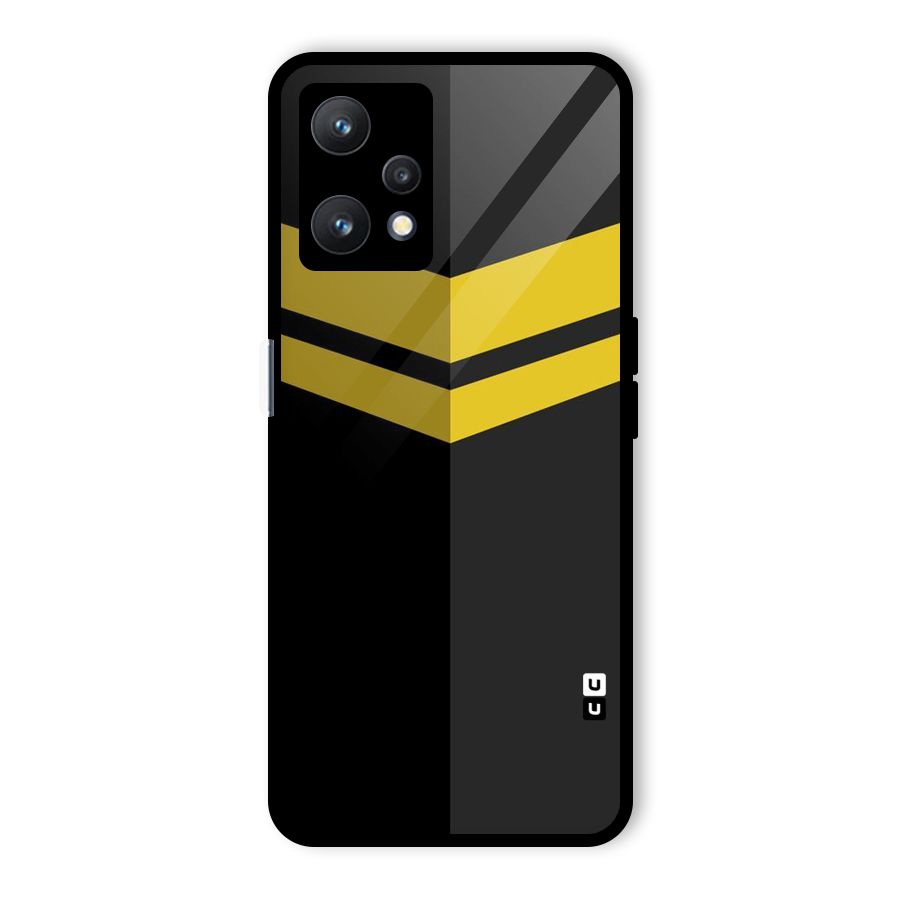 Yellow Lines Glass Back Case for Realme 9 Pro 5G