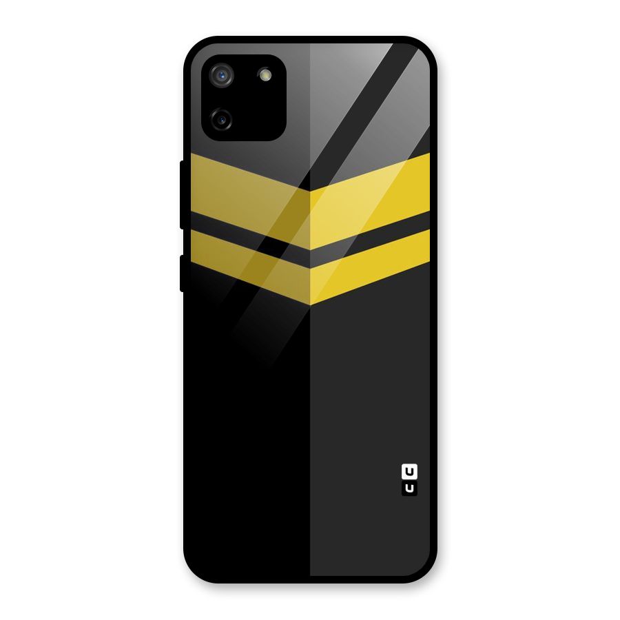 Yellow Lines Glass Back Case for Realme C11