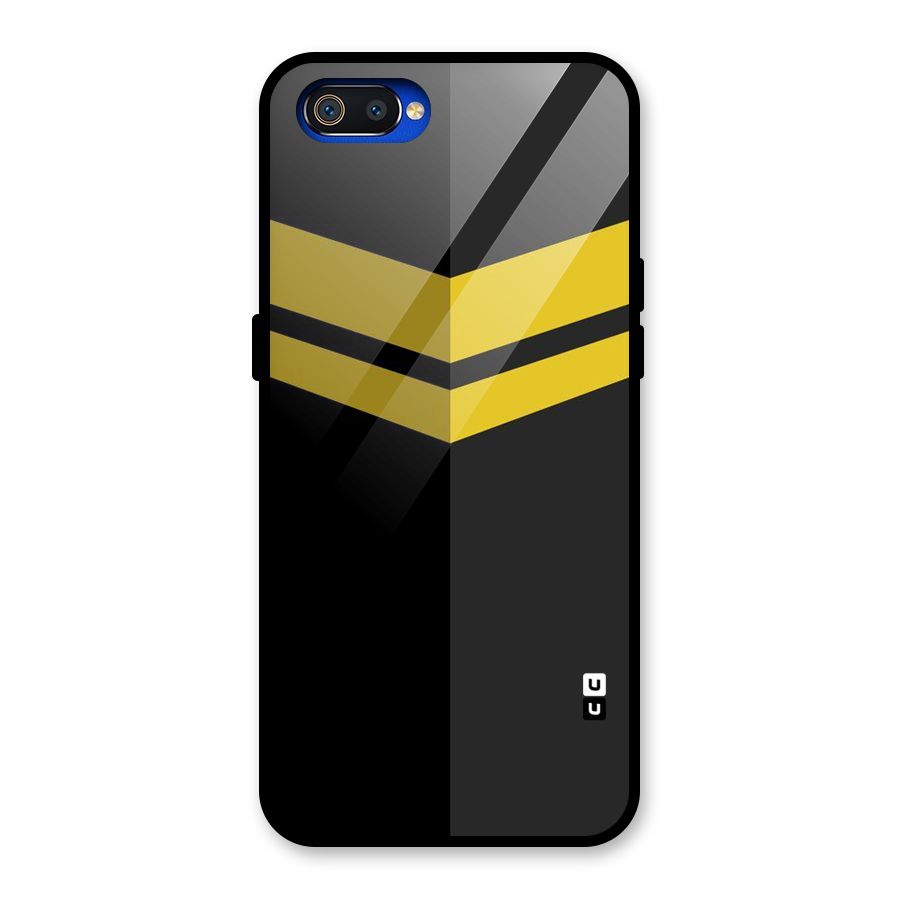 Yellow Lines Glass Back Case for Realme C2