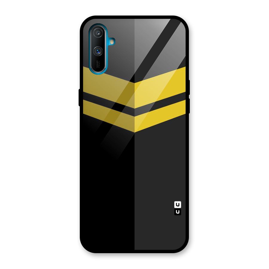 Yellow Lines Glass Back Case for Realme C3