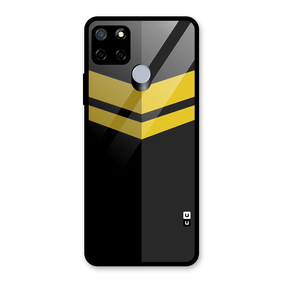 Yellow Lines Glass Back Case for Realme Narzo 20