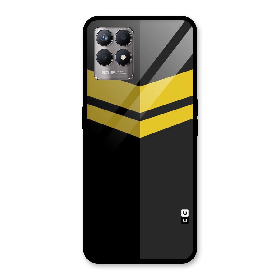 Yellow Lines Glass Back Case for Realme Narzo 50
