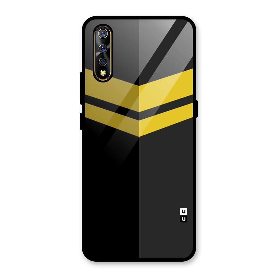 Yellow Lines Glass Back Case for Vivo S1