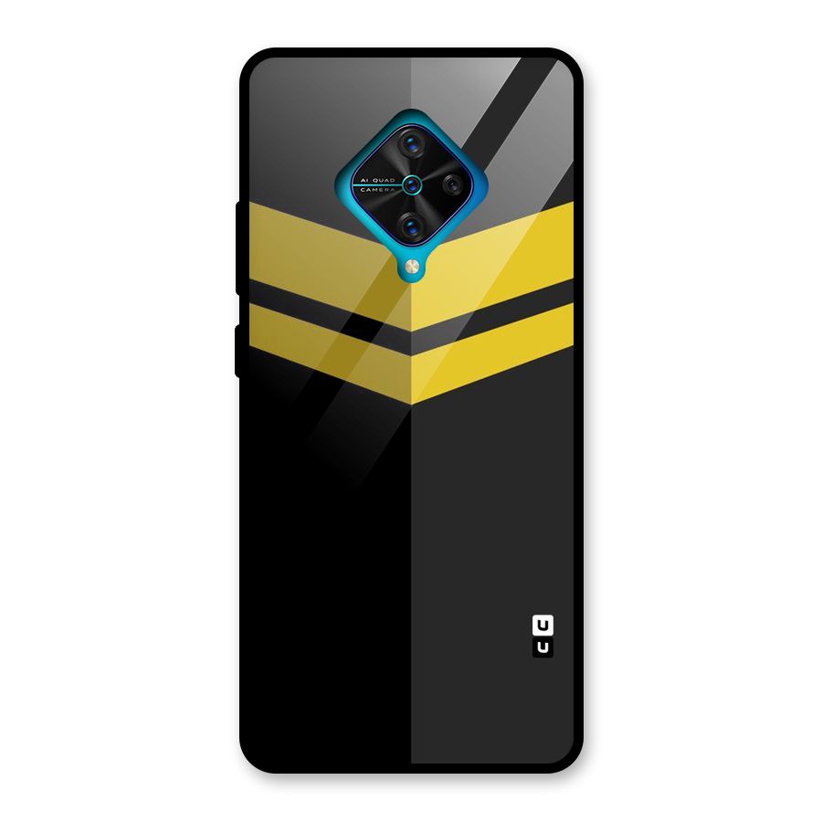 Yellow Lines Glass Back Case for Vivo S1 Pro