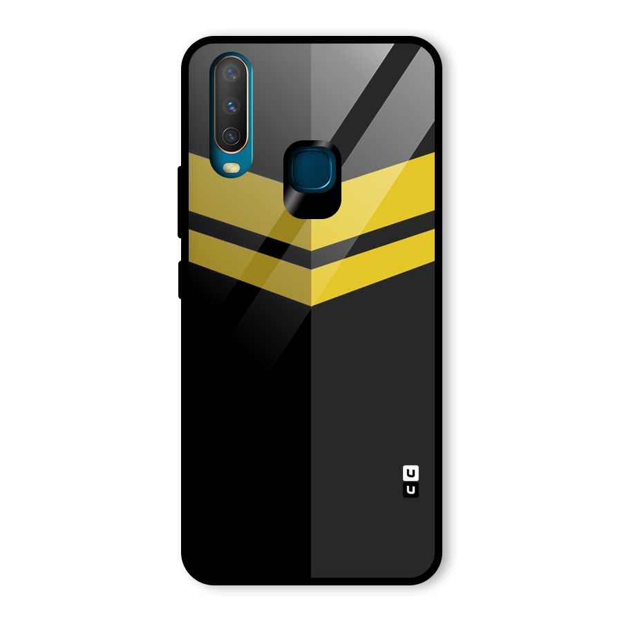 Yellow Lines Glass Back Case for Vivo U10
