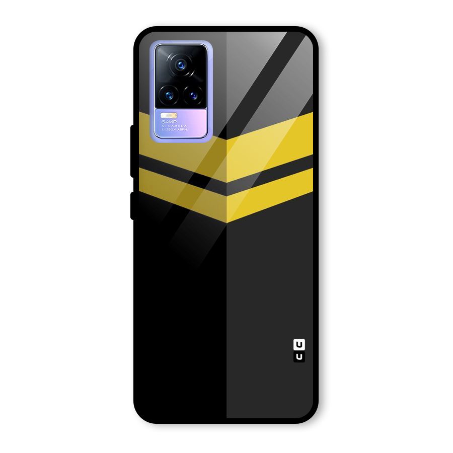 Yellow Lines Glass Back Case for Vivo Y73