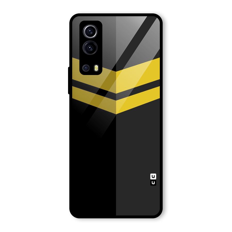 Yellow Lines Glass Back Case for Vivo iQOO Z3