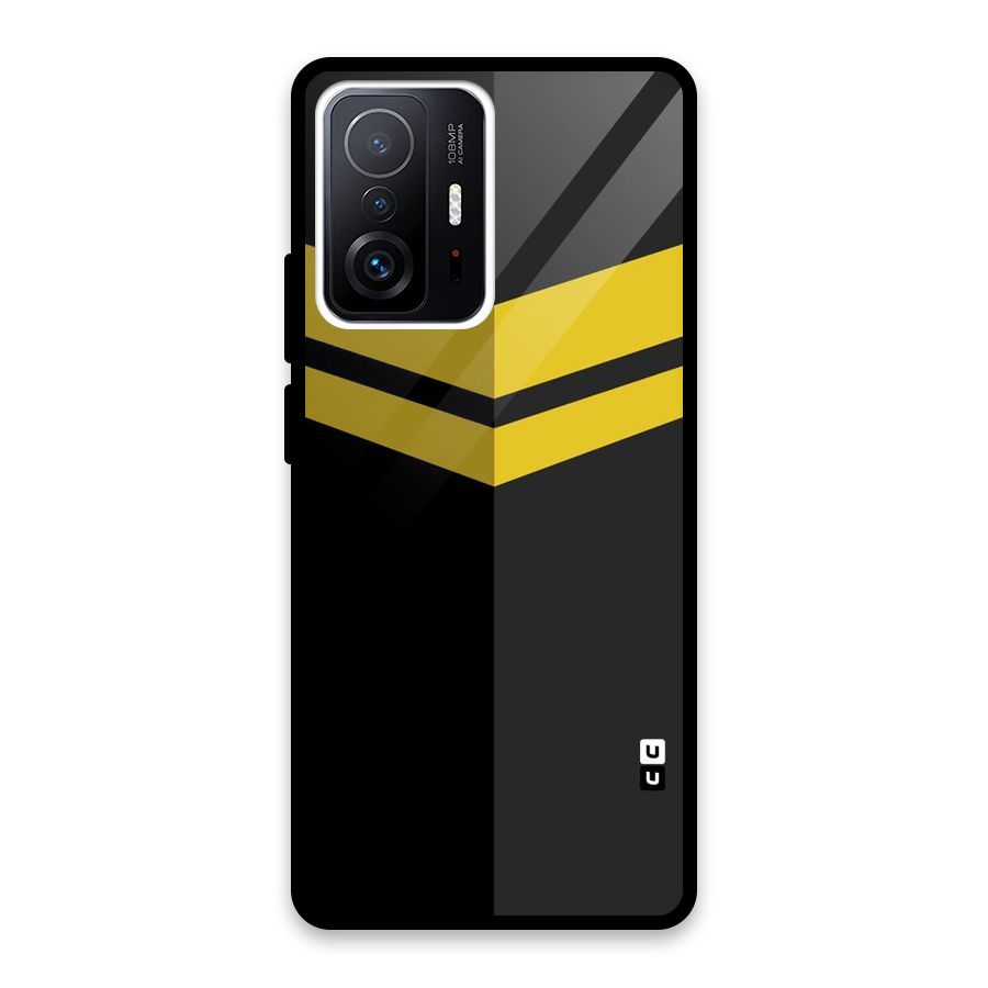 Yellow Lines Glass Back Case for Xiaomi 11T Pro
