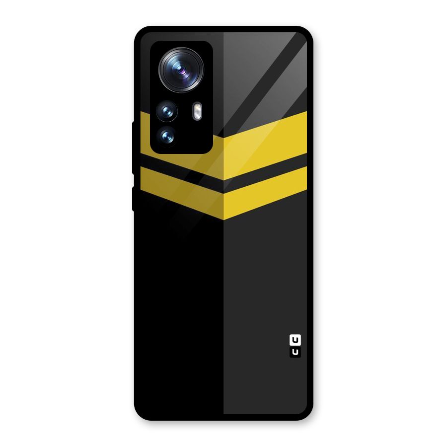 Yellow Lines Glass Back Case for Xiaomi 12 Pro