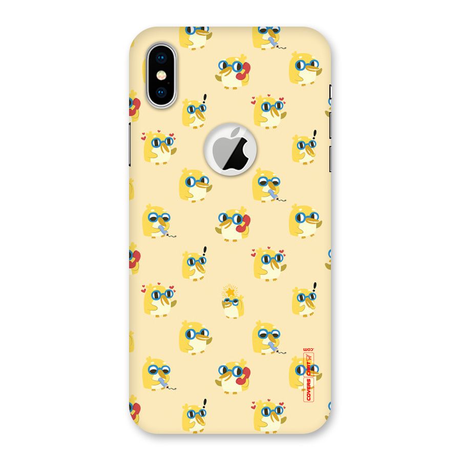 Yellow Parrot Back Case for iPhone X Logo Cut