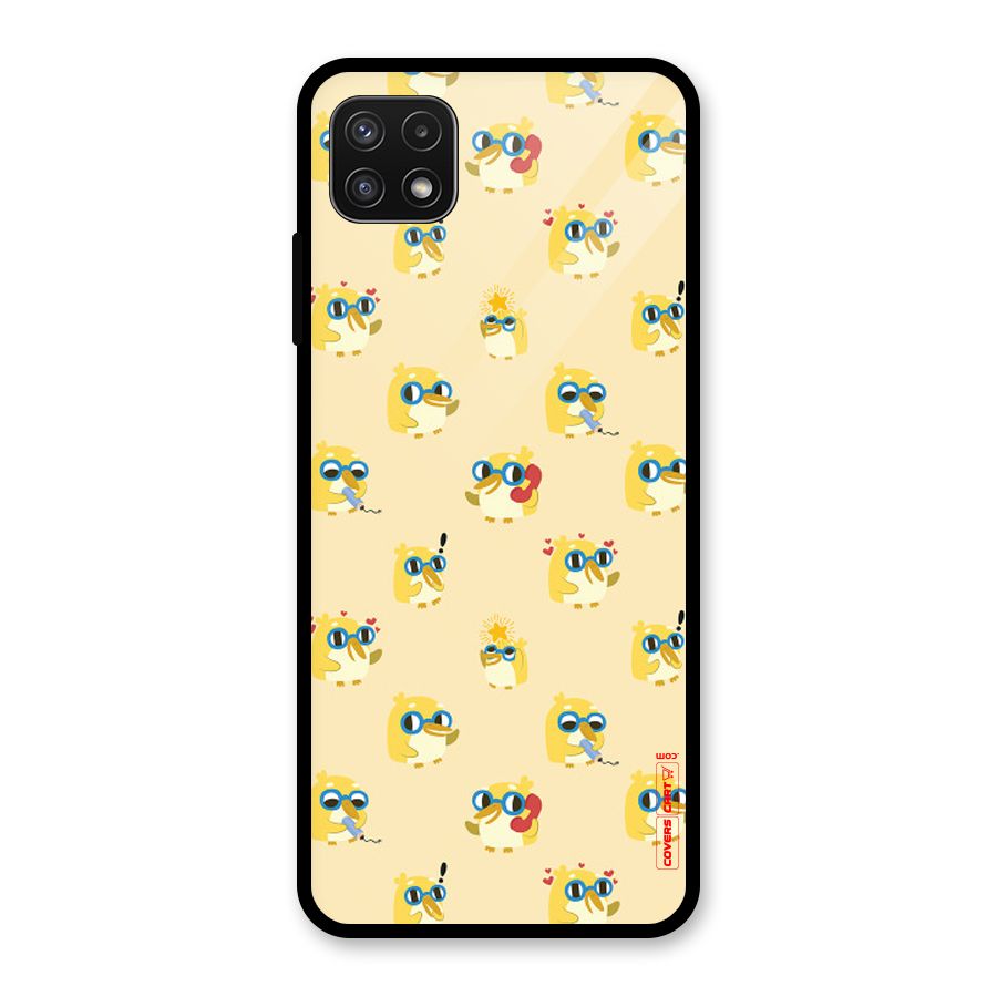 Yellow Parrot Glass Back Case for Galaxy A22 5G