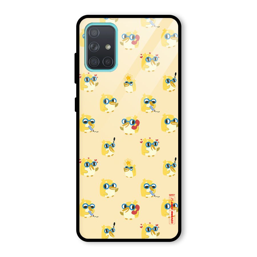 Yellow Parrot Glass Back Case for Galaxy A71