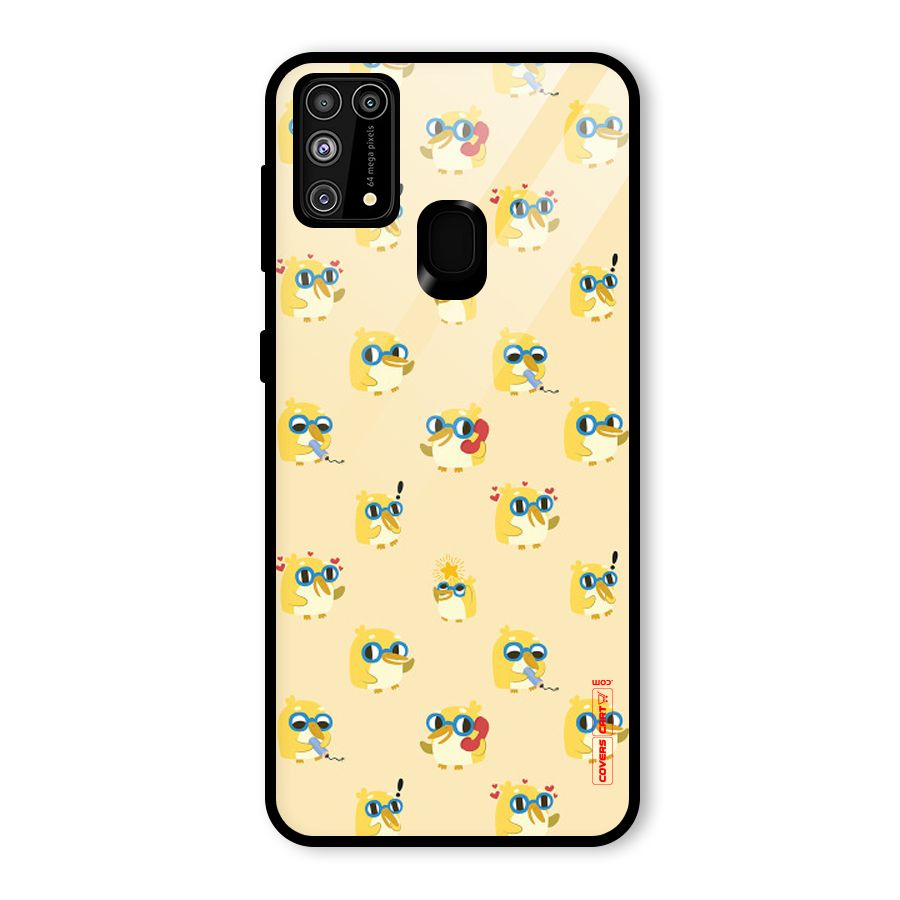 Yellow Parrot Glass Back Case for Galaxy F41