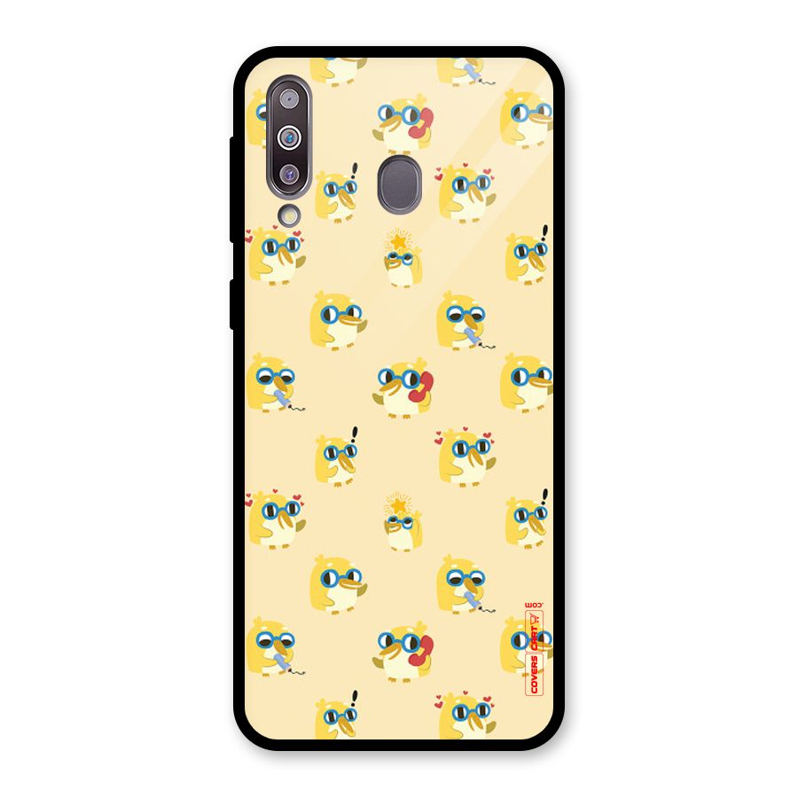 Yellow Parrot Glass Back Case for Galaxy M30