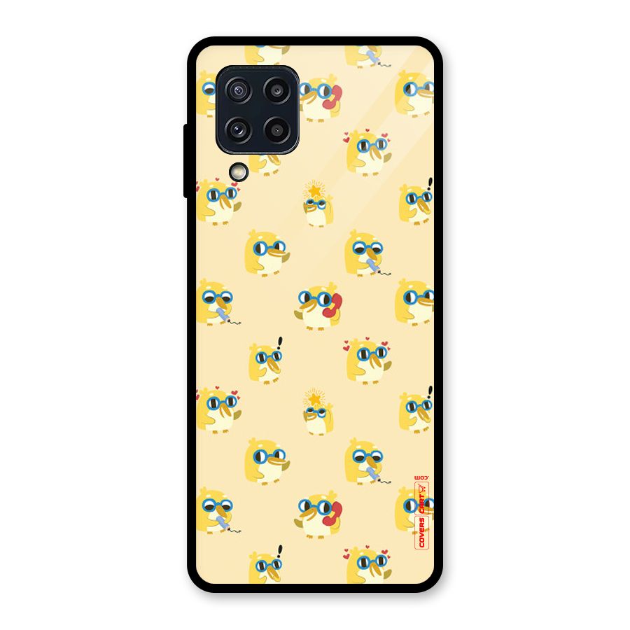 Yellow Parrot Glass Back Case for Galaxy M32