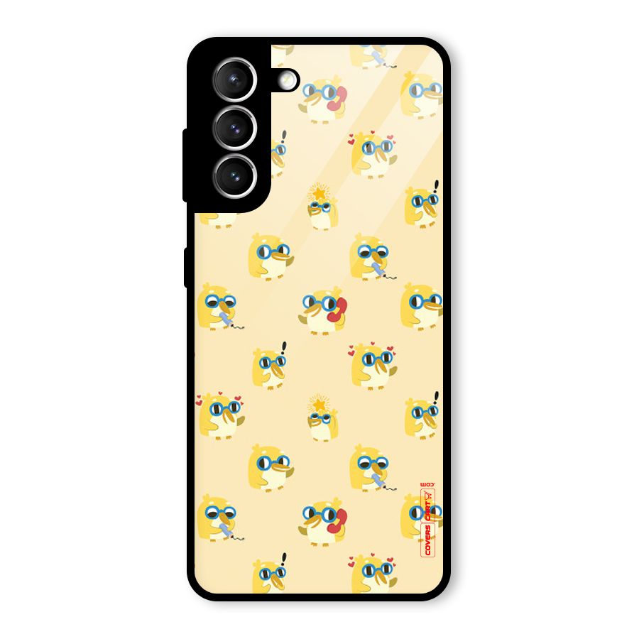 Yellow Parrot Glass Back Case for Galaxy S21 5G