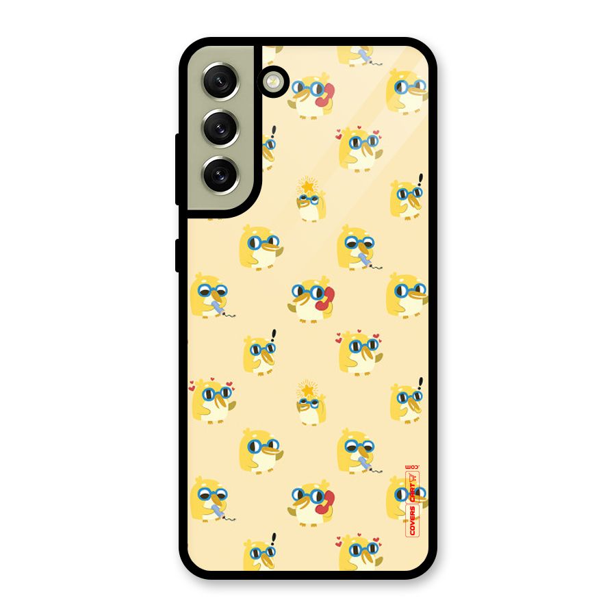 Yellow Parrot Glass Back Case for Galaxy S21 FE 5G