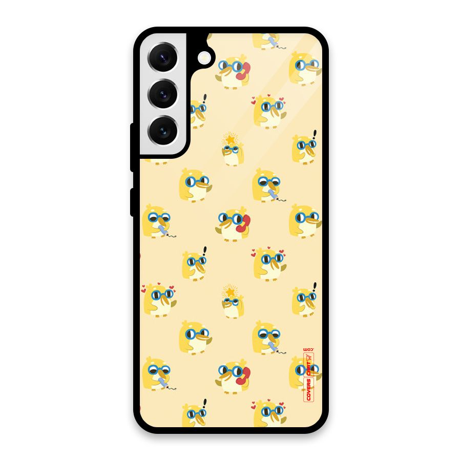 Yellow Parrot Glass Back Case for Galaxy S22 Plus 5G