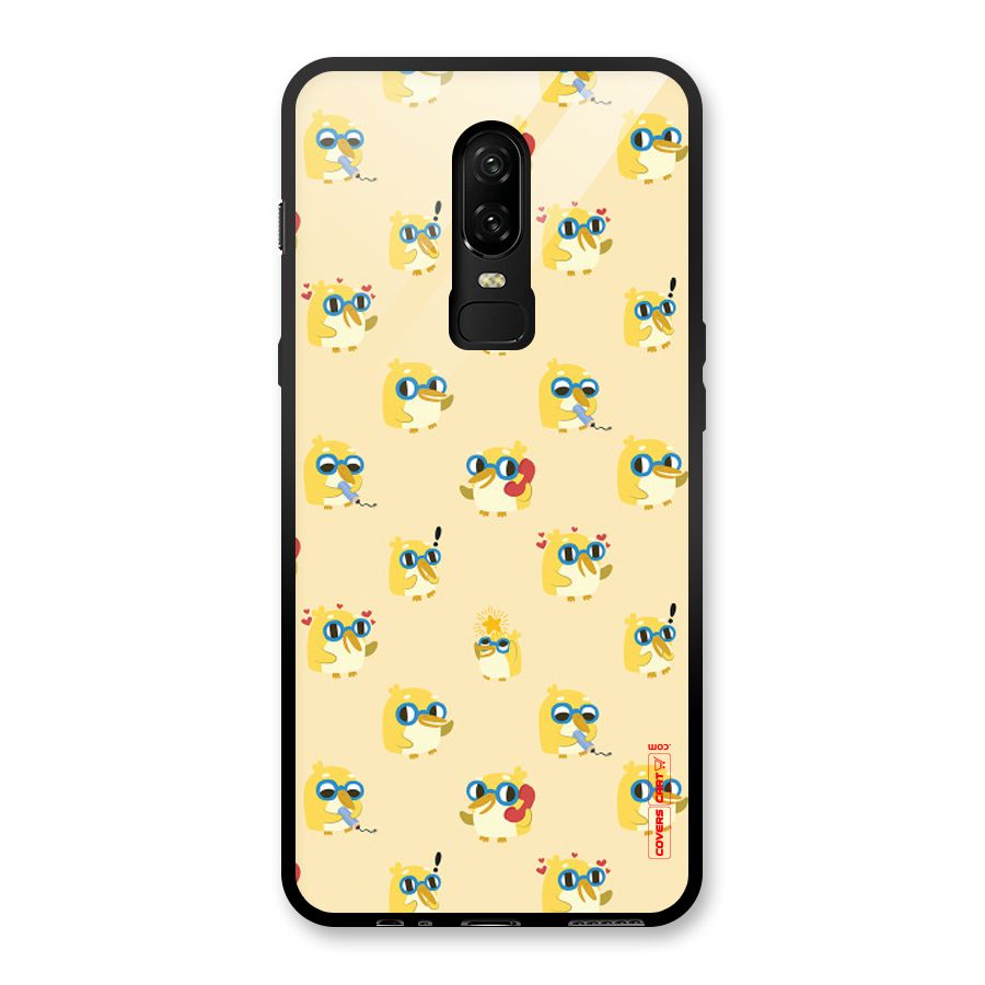 Yellow Parrot Glass Back Case for OnePlus 6
