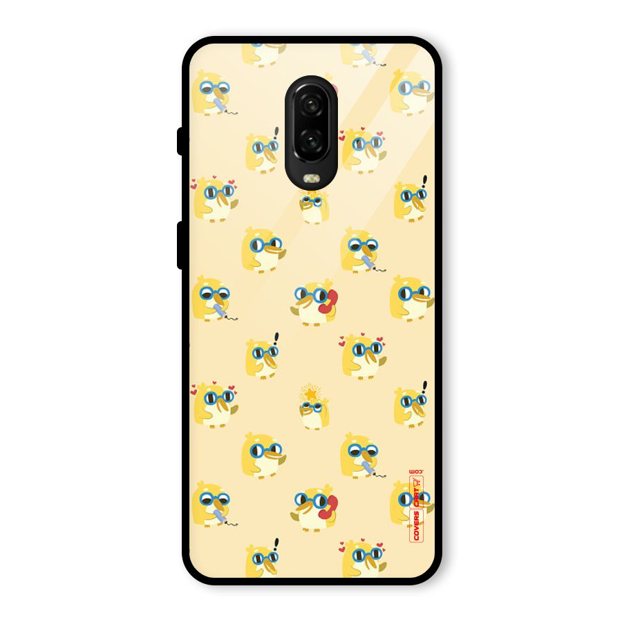 Yellow Parrot Glass Back Case for OnePlus 6T