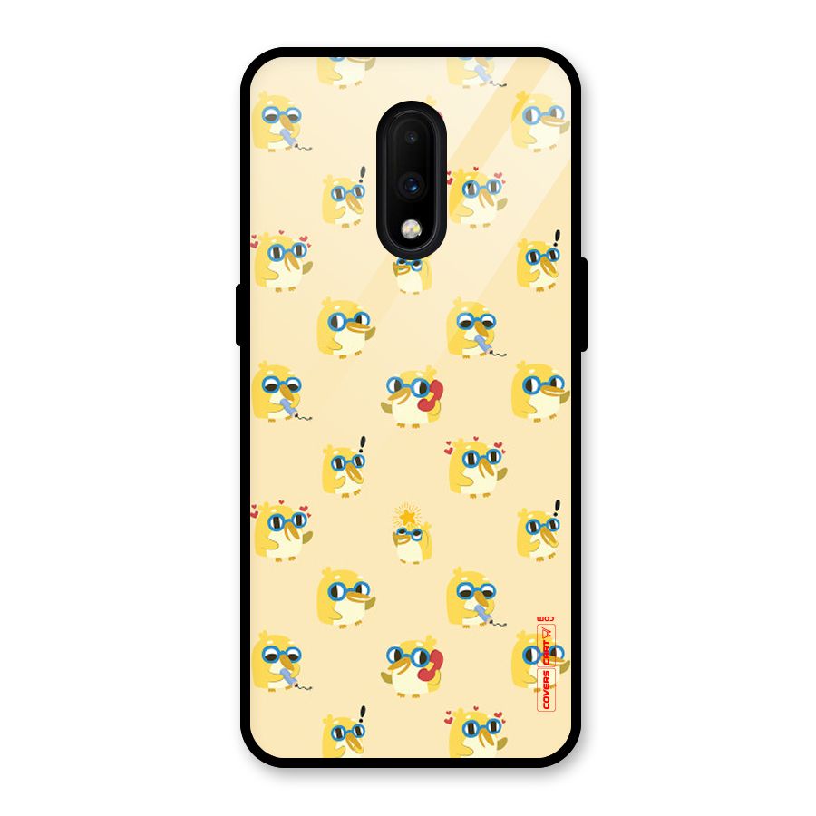 Yellow Parrot Glass Back Case for OnePlus 7